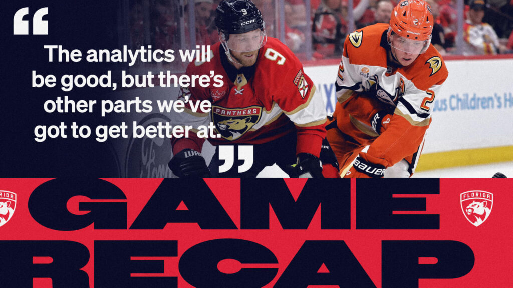 Summary: Ducks 3, Panthers 2 (SO)