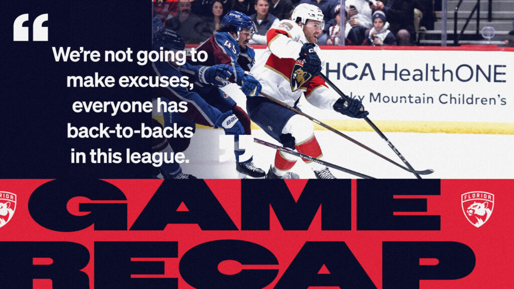 Summary: Avalanche 6, Panthers 2