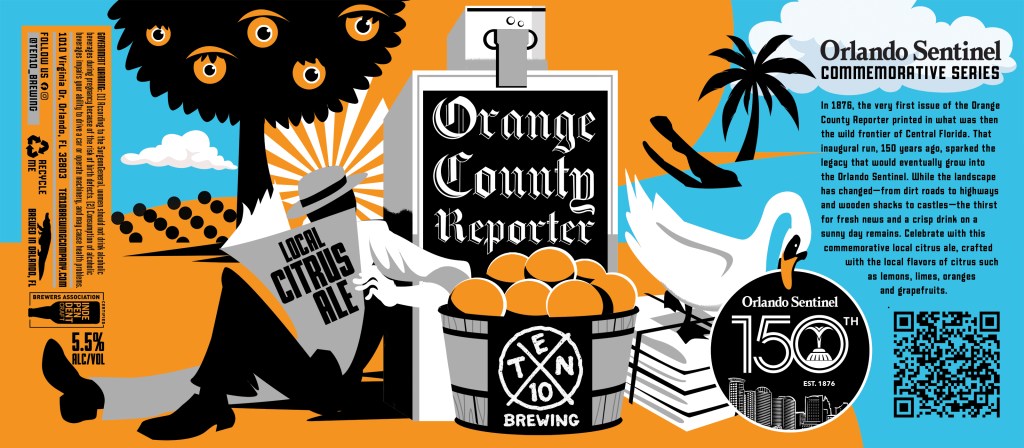 Orlando Sentinel releases Ten 10 Brewing 150th Anniversary Beer