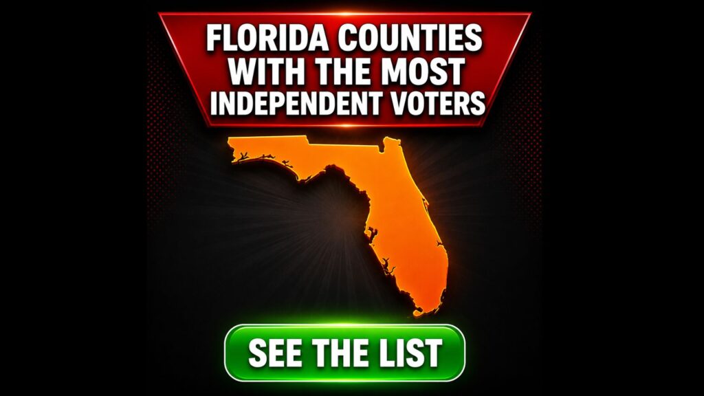 These counties in Florida have the most independent voters / independents