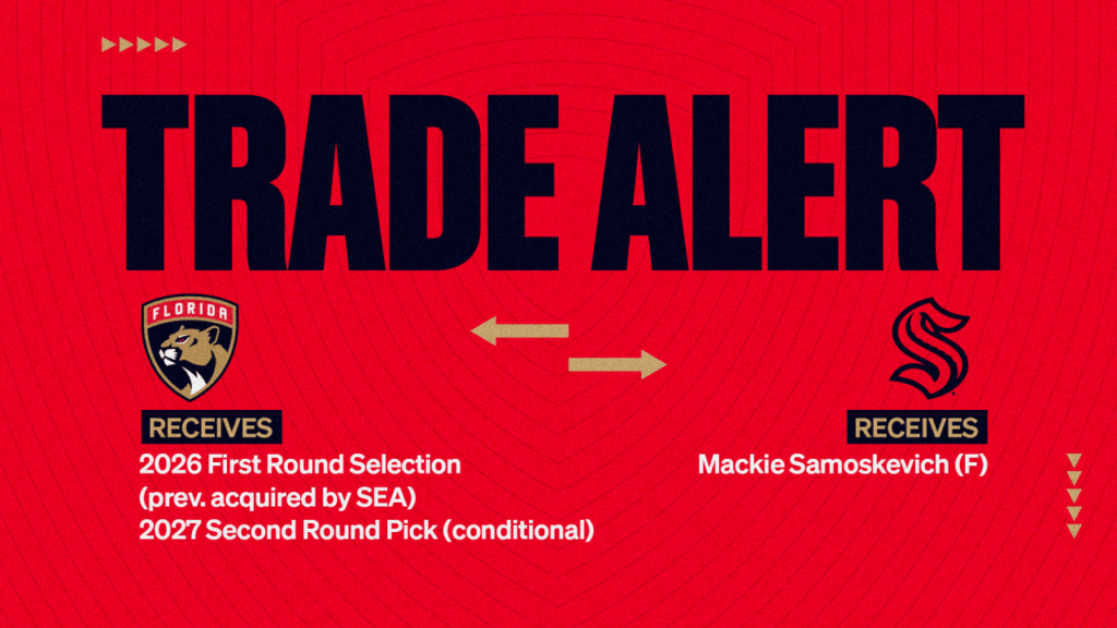 Florida Panthers acquire 2026 first-round pick and 2027 second-round pick from Seattle Kraken